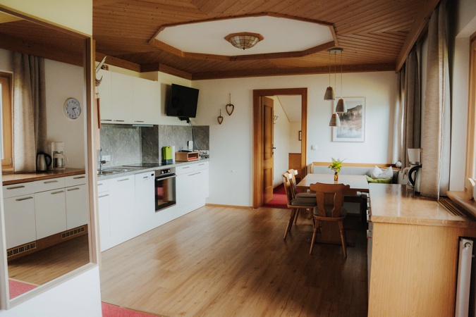Wohnküche mit Sitzecke Appartement 1